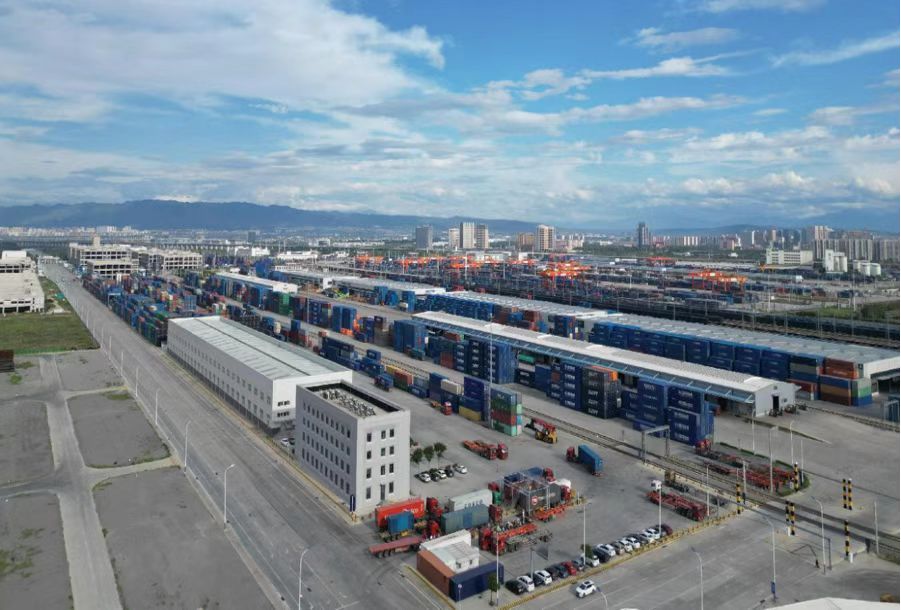 Aerial view of the warehouse exterior